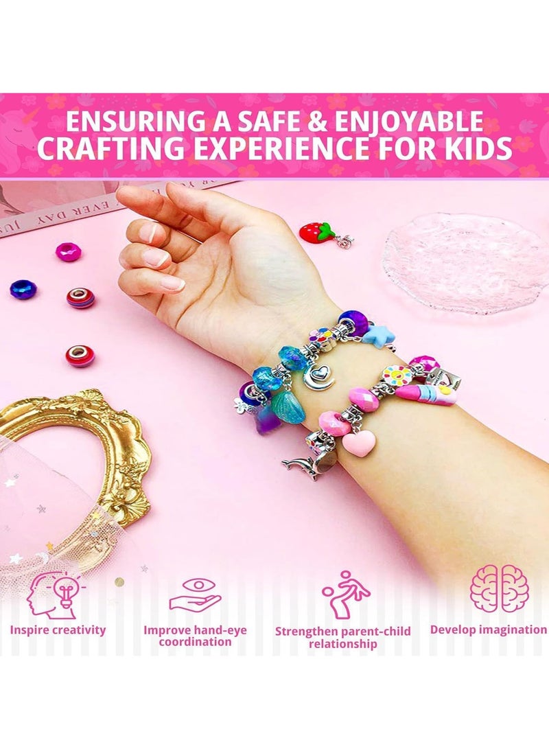 Bracelet Making Kit for Girls, Charm Bracelets Kit with 66pcs Beads with Jewelry Box, Elegant Clay Set for DIY Craft, Learning Toy Gift for Adolescent & Kids, for 8-12 Years Old - Image 2