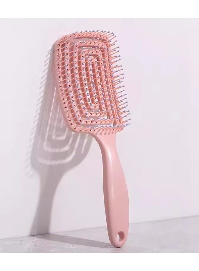 Goolsky 1Pcs Elastic Massage Comb Hollow Out Hair Brush Scalp Massage Combs Hair Styling Detangler Fast Blow Drying Detangling Tool - Image 1