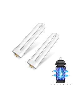 Bug Zapper Replacement Bulb, 15W Bug Zapper Light Bulb Replacement for T6 T8 T9 Lamp with 4-Pin Base, Ful 15W-BL U Shaped Twin Tube Bulb for Outdoor Mosquito Zapper, 2 Pack