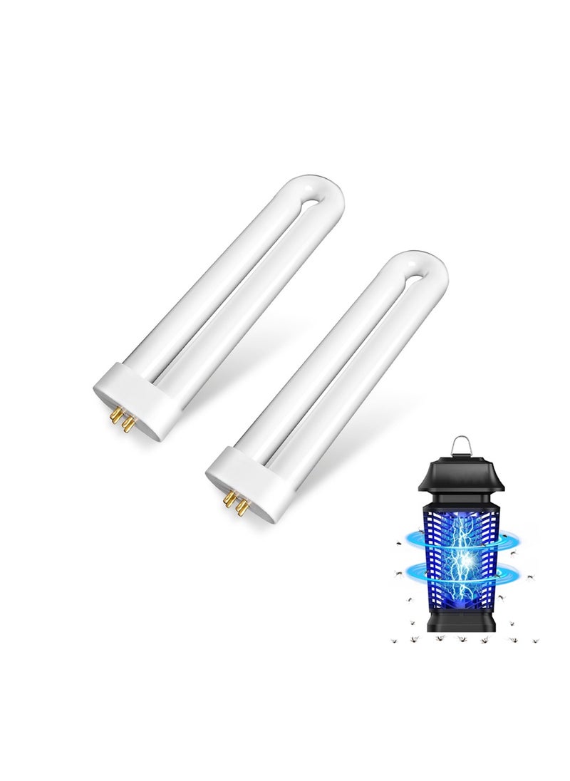 SYOSI - Bug Zapper Replacement Bulb, 15W Bug Zapper Light Bulb Replacement for T6 T8 T9 Lamp with 4-Pin Base, Ful 15W-BL U Shaped Twin Tube Bulb for Outdoor Mosquito Zapper, 2 Pack - Image 1