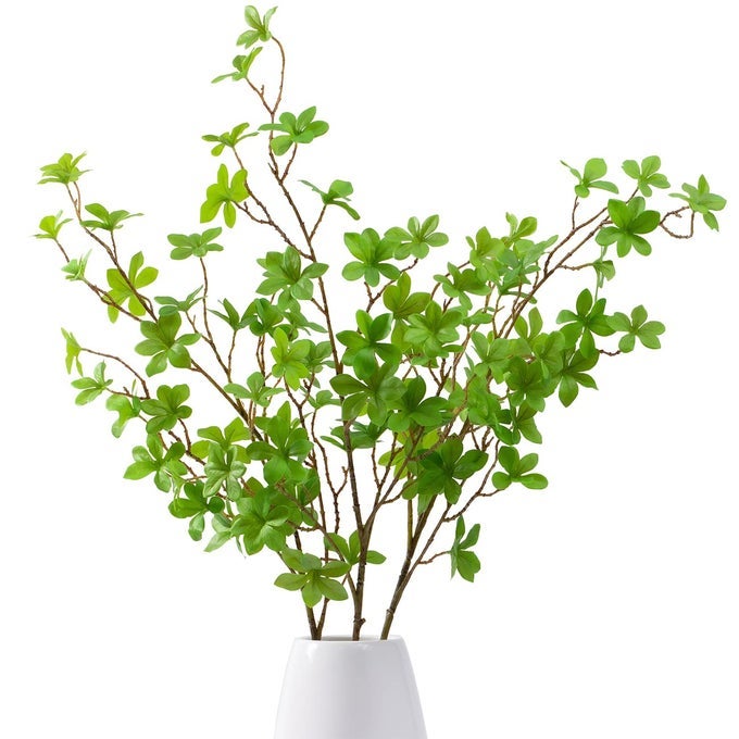 ARTIFICIAL GREENERY STEMS FAUX BRANCHES WITH LEAVES FOR VASE FAKE PLANTS FOR HOME DECOR INDOOR 433 INCH 3 PCS