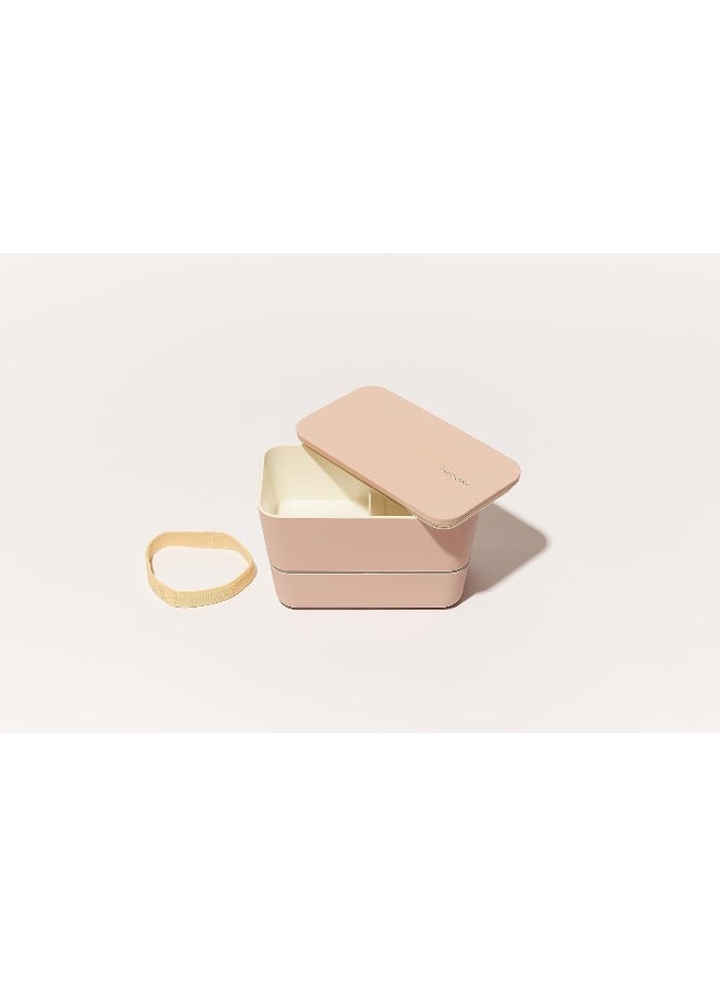 Takenaka - TAKENAKA Bento Lunch Box, Flat Dual Eco-Friendly and Sustainable Bento box from Japan (Matte Candy Pink) - Image 1
