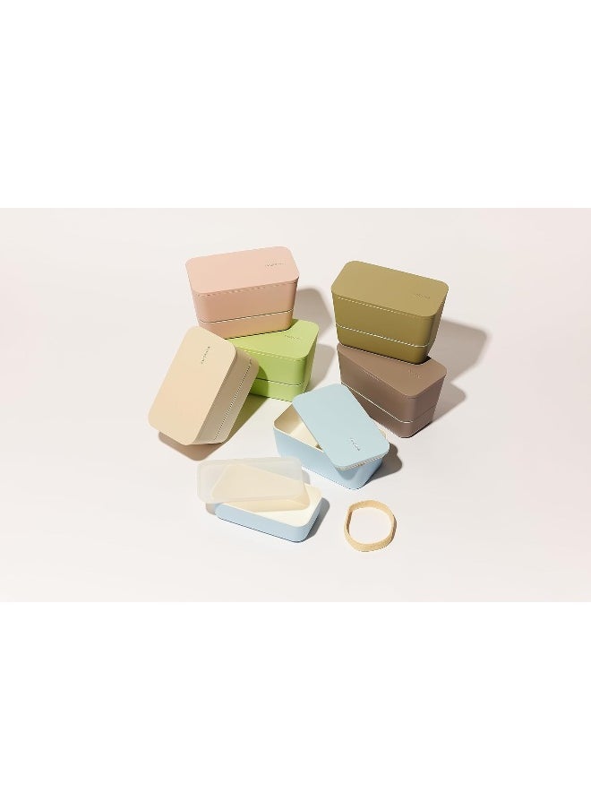 Takenaka - TAKENAKA Bento Lunch Box, Flat Dual Eco-Friendly and Sustainable Bento box from Japan (Matte Candy Pink) - Image 1