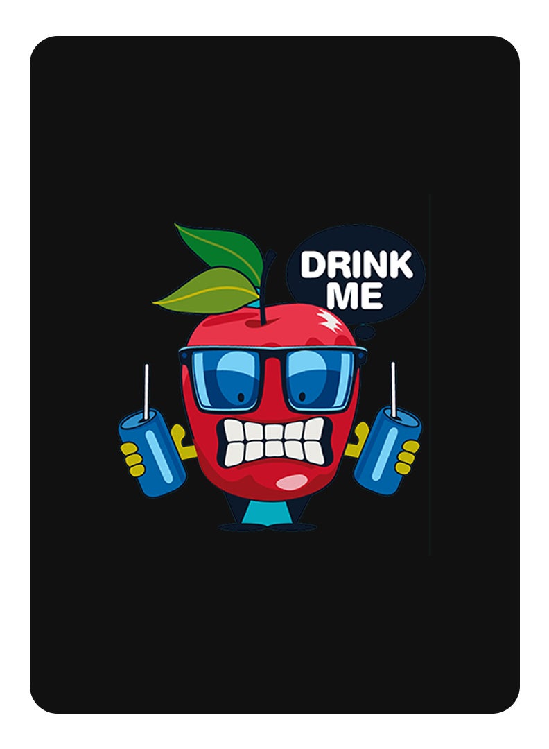 Theodor Protective Flip Case For Oppo Pad 2 With Trifold Stand Auto Wake Sleep Shockproof Cover Apple drink me copy - Image 1