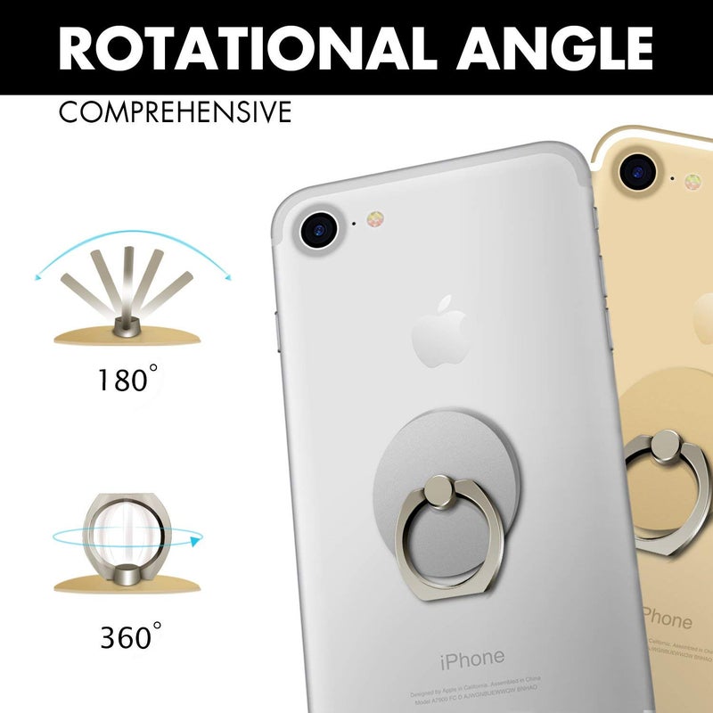 KolorFish Phone Ring Stand, 360° Rotation Phone Ring Stand Holder [Round Shape] Kickstand Finger Grip (Universal) Pack of 8 - Mix Colors - Image 3