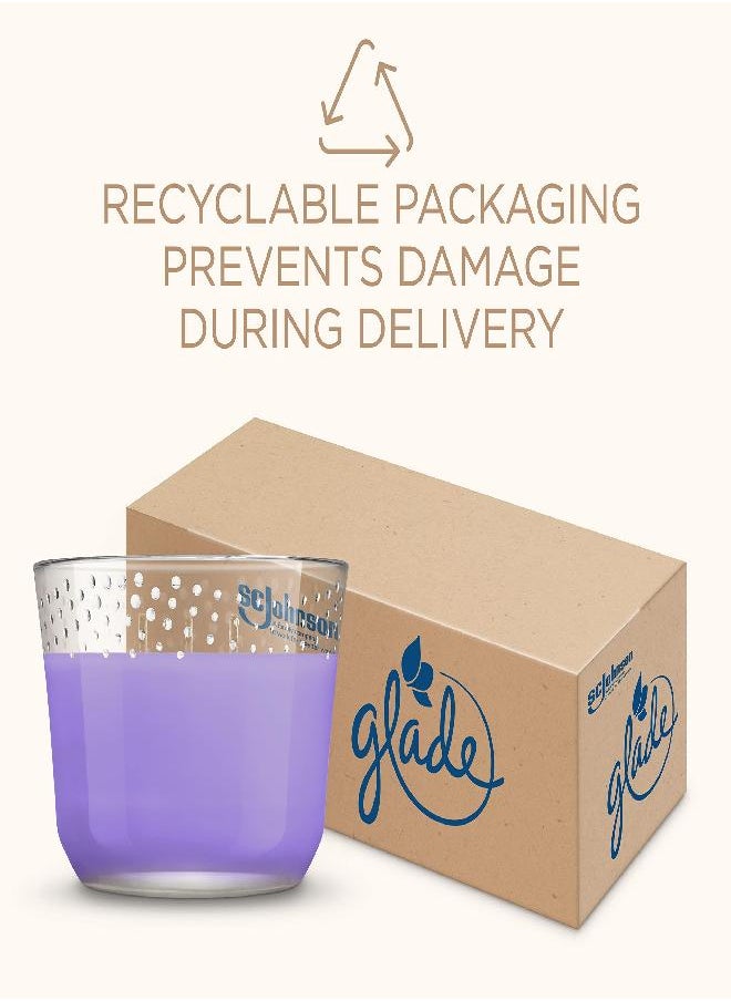 Glade Glade Candle Tranquil Lavender & Aloe, Fragrance Candle Infused with Essential Oils, Air Freshener Candle, 3-Wick Candle, 6.8 Oz, 3 Count  - Image 2