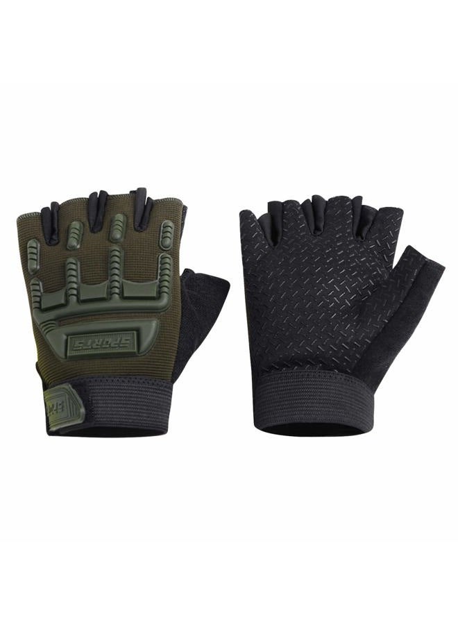 GREUS Kids Half Finger Cycling Gloves Mittens Breathable Non Slip Fingerless Bike Riding Gloves Shockproof Sports Training Gloves UV Protection Outdoor Skateboard Gloves for Boys Girls 6-10Y - Image 3