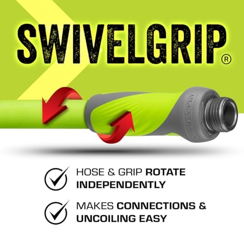 Flexzilla Garden Lead-in Hose with SwivelGrip, 5/8 in. x 10 ft., Lightweight All-Weather Water Hose, Durable and Flexible, Leak-Free Connections - Image 4
