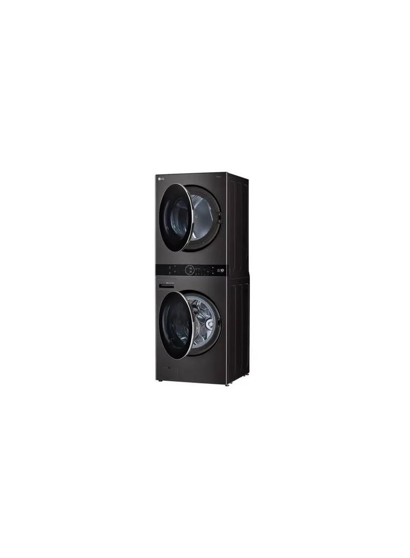 LG 13kg Washer & 10kg Dryer One-Body Solution Wash Tower Machine with LG ThinQ app, International Version WT1310YJ Black - Image 3