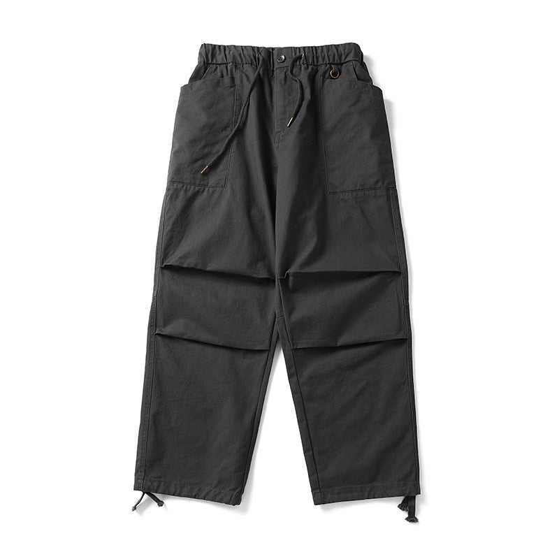 Japanese Style Outdoor Pure Cotton Casual Pants Men'S And Women'S American Style Tooling Pants Summer Thin Loose Paratrooper Pants Men'S - Image 3