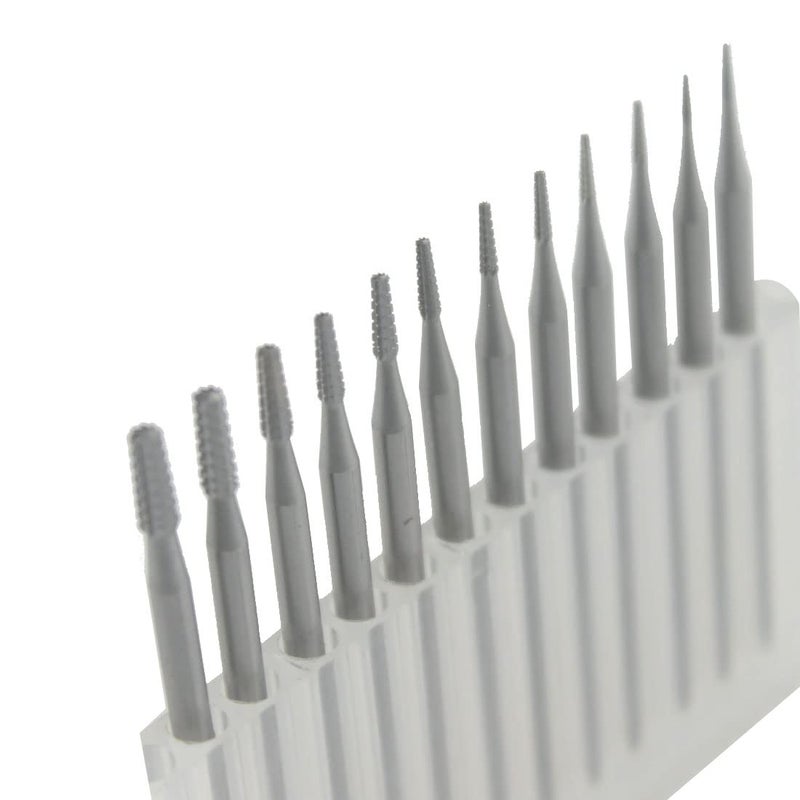 Luo ke 12 Pcs Jewerly Burr Sets 332 Shank Cone Tapered Cross Cut Burs Jewelry Engraving Bits Lapidary Carving Tools 006023 - Image 2