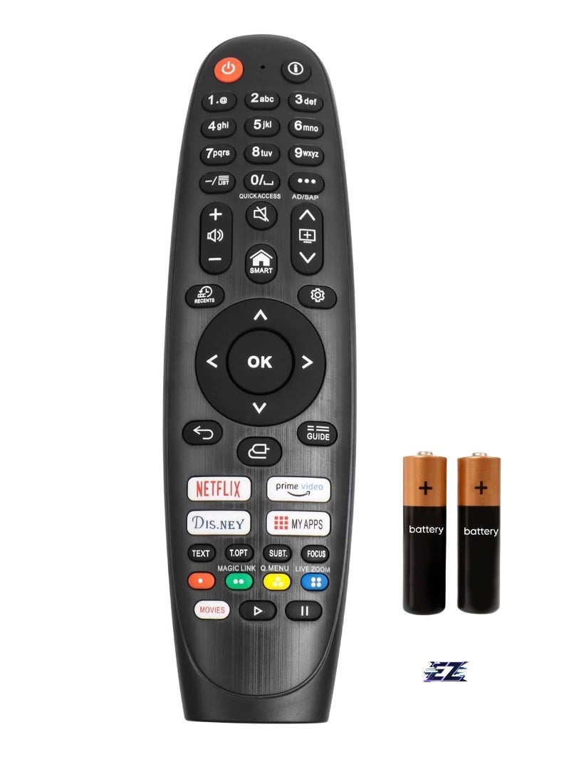 PopZa New Universal Remote Control Replacement for LG Magic Remote MR18BA MR19BA MR20GA MR21GA MR22GN for LG Smart TV LCD/LED/OLED/QNED/NanoCell/UHD (Battery Included) - Image 1