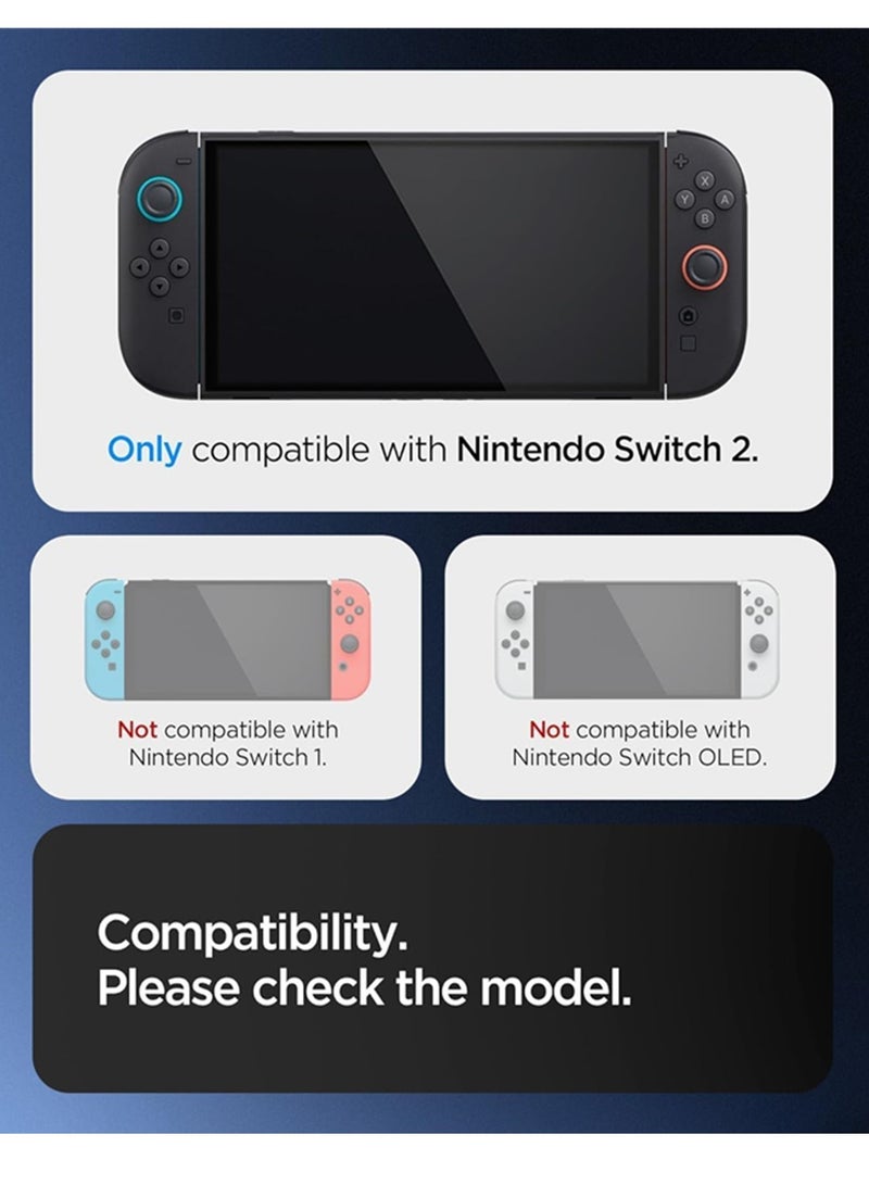Aookay [1+1] Clear Dockable Case for Nintendo Switch 2 2025 with 1 Pack Screen Protector, Protective PC Shell Case, Slim Design Transparent Controller Cover with Removable Joycon Split Design Compatible with Nintendo Switch 2 7.9'' (PC Crystal  Clear) - Image 3