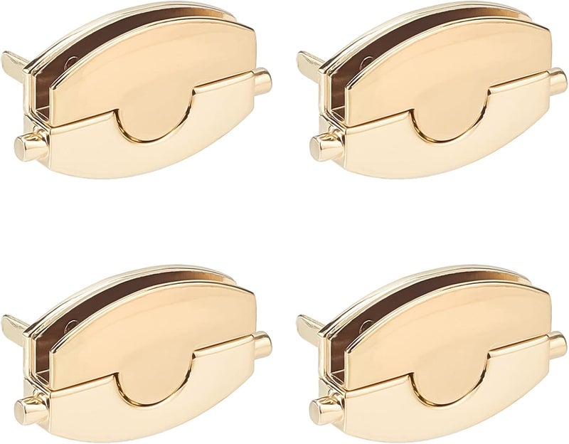 كلاراكو مجموعة من 4 مشابك قفل طي من كلاركو، مقاس 1.6 بوصة، مشابك قفل إبهام للمحفظة، قفل لسان البطة، حقيبة يد، قفل ضغط للمحفظة، ملحقات للمحافظ والحقائب والجلود والحرف اليدوية - Image 1