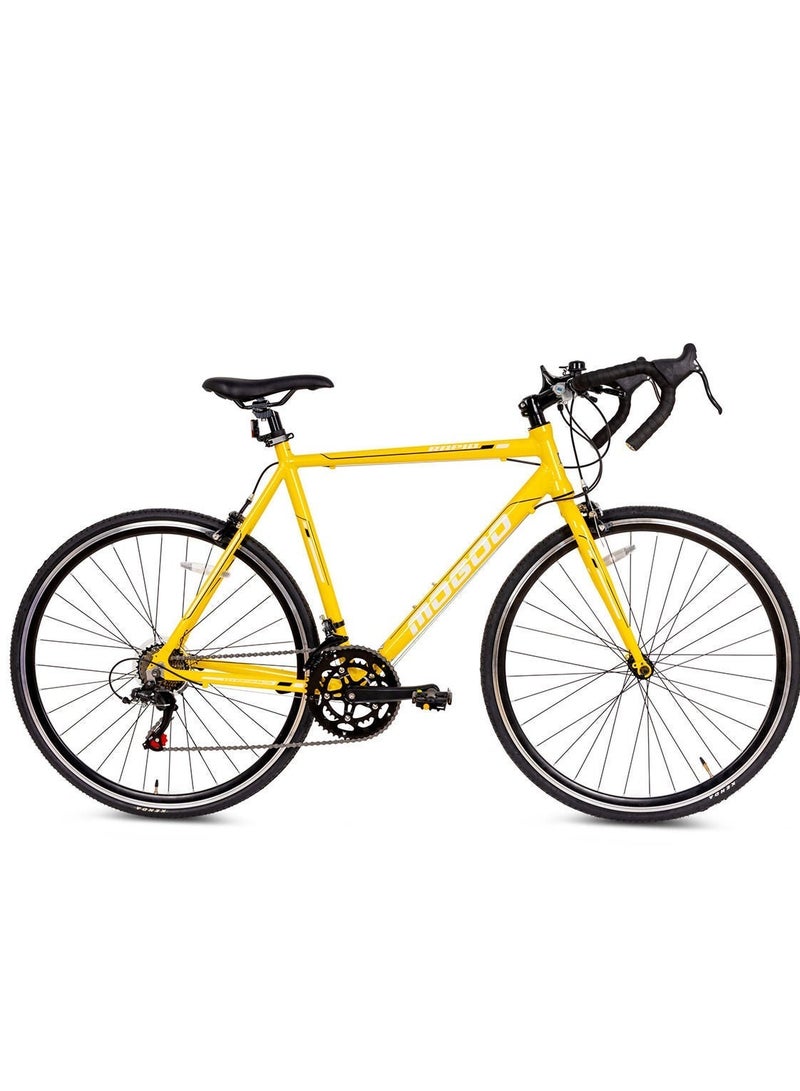 MOGOO Rapid Road Bike | For Adults |14 Speed Shimano Drivetrain | Lightweight Aluminum Alloy Frame |Kenda Tires | Caliper Brakes | Yellow Color - Image 1
