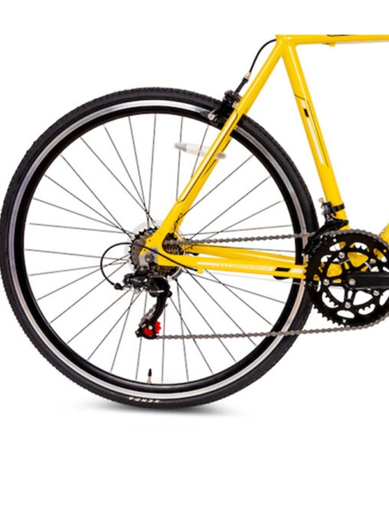 MOGOO Rapid Road Bike | For Adults |14 Speed Shimano Drivetrain | Lightweight Aluminum Alloy Frame |Kenda Tires | Caliper Brakes | Yellow Color - Image 5