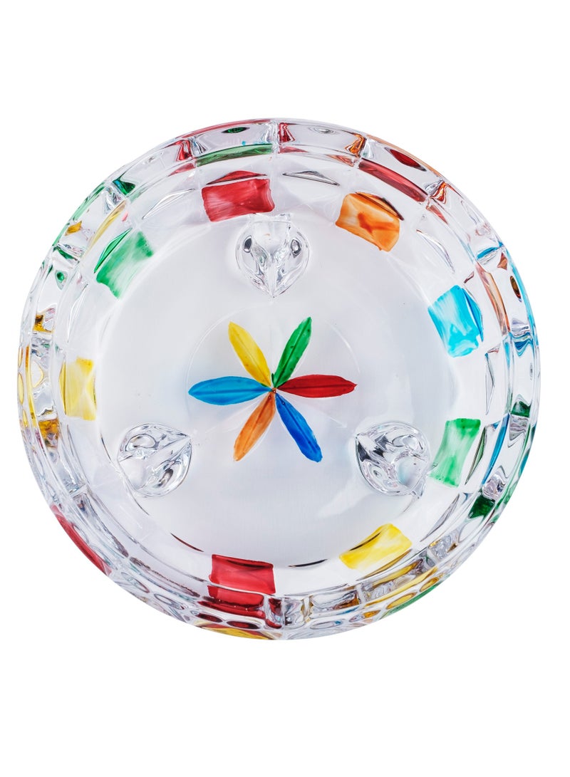 Crystal Colorful Ashtrays Ashtray for Cigarettes and Cigars, Indoor Outdoor Ash Tray, Cigar Cigarettes Ash Tray Large Size Tabletop Ashtray Decor for Home Office Restaurant Patio Bar  - Image 1
