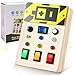 Asweets Montessori Busy Board for Toddler Wooden Busy Board with LED Light Switches Sensory Autism Toys Baby Travel Toys Boys Girls Gifts for Birthday Christmas - Image 2