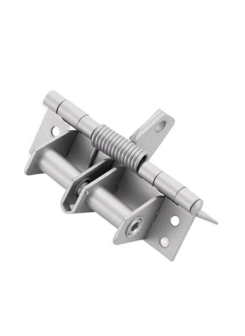 DBTHTSK 4 Inches Automatic Door Hinge Heavy Duty SelfClosing Wooden Door Closer Hardware Spring Hinge Automatic Self Closing Door Hinges with Positioning 90 Degrees Brushed Silver  - Image 1