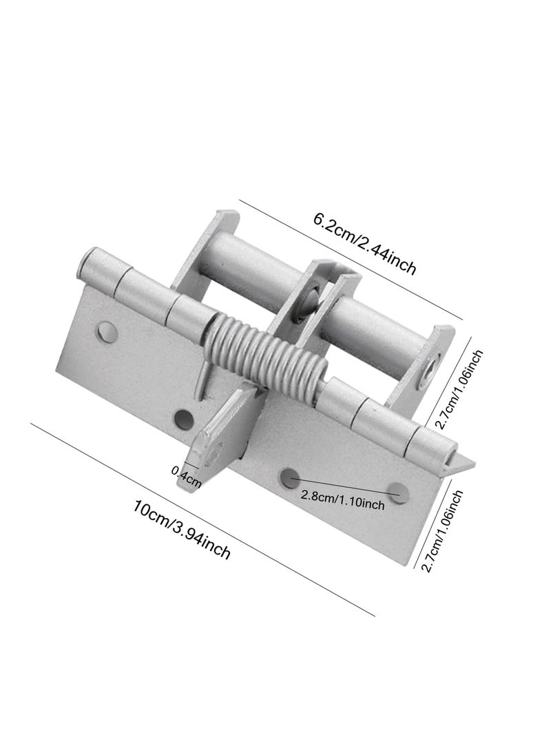DBTHTSK 4 Inches Automatic Door Hinge Heavy Duty SelfClosing Wooden Door Closer Hardware Spring Hinge Automatic Self Closing Door Hinges with Positioning 90 Degrees Brushed Silver  - Image 2