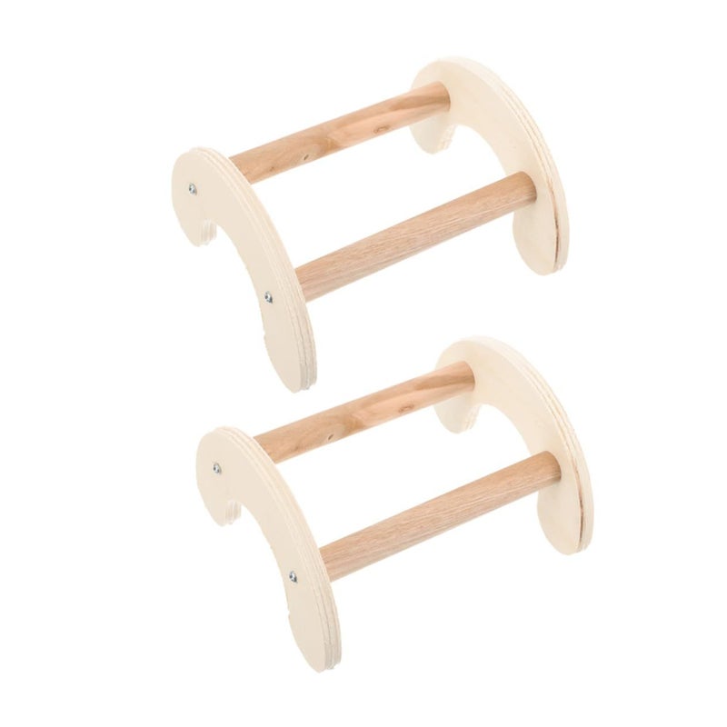 2pcs Wood Bird Perch Stand for Chickens Parrots Space Saving Easy to Versatile Indoor Accessories - Image 2