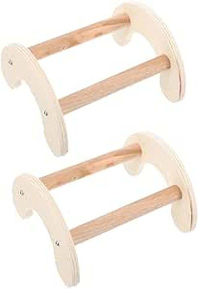 2pcs Wood Bird Perch Stand for Chickens Parrots Space Saving Easy to Versatile Indoor Accessories - Image 1