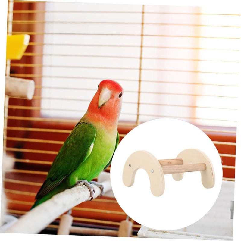 2pcs Wood Bird Perch Stand for Chickens Parrots Space Saving Easy to Versatile Indoor Accessories - Image 5