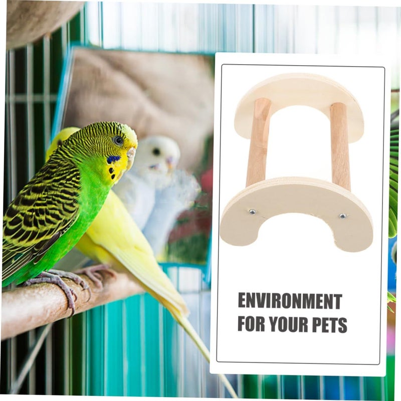 2pcs Wood Bird Perch Stand for Chickens Parrots Space Saving Easy to Versatile Indoor Accessories - Image 4