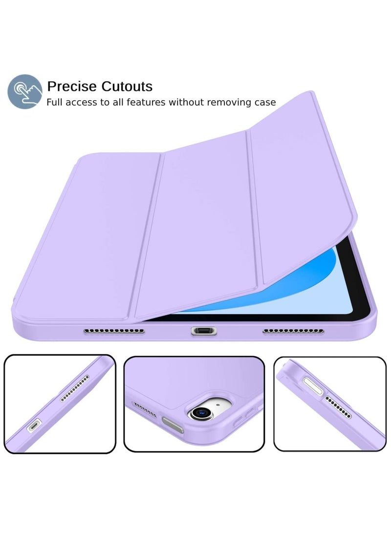 ELTRAZONE New iPad 10.9 Inch Case 2022 (10th Gen) with Pencil Holder, Trifold Stand Smart Case, Soft TPU Back, Auto Wake/Sleep - Purple - Image 3