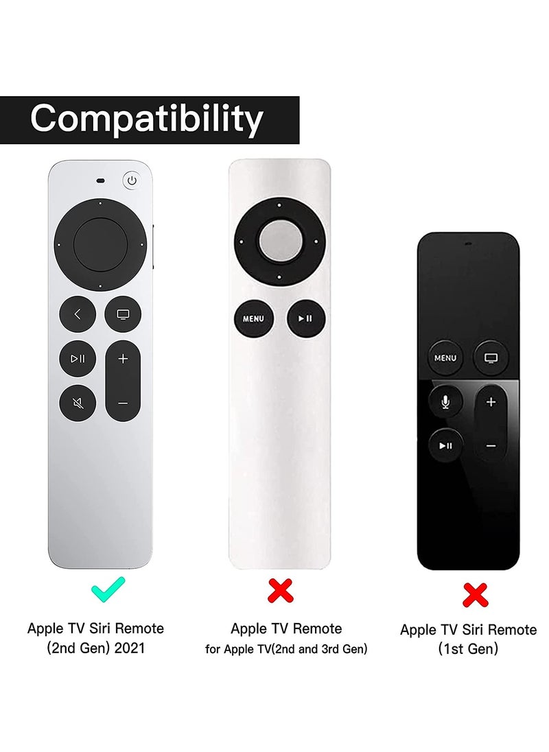 O Ozone Silicone Case for Apple TV 4K Siri Remote 2021 Cover, Anti Slip Protective Case for Apple TV 4K 6 Generation 2021 Remote Control, Apple 4K Siri Remote 2nd Gen Cover (Black)  - Image 2