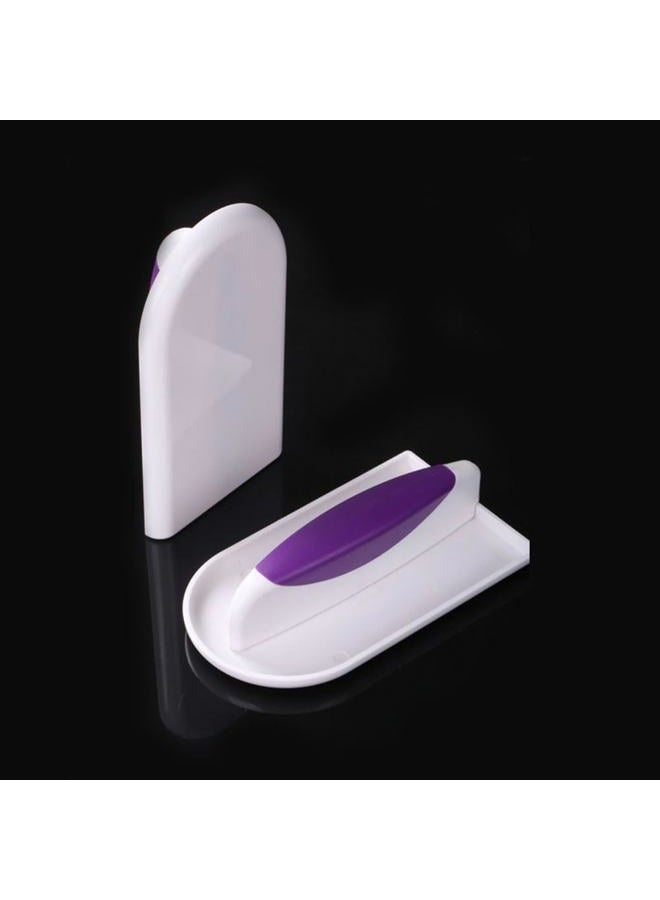 lasenersm 2 Pieces Plastic Cake Smoother Tool Scraper with Handle Cake Icing Trowel Fondant Icing Smoother Polisher Cake Icing Smoother Cake Surface Smoother for Cakes Decorating, Purple Handle - Image 5