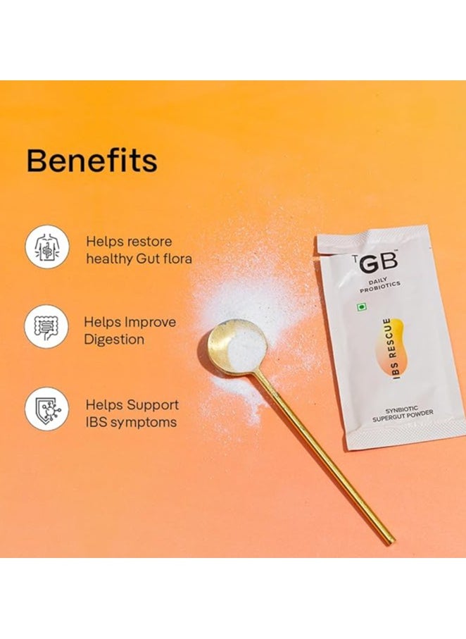 The Good Bug IBS Rescue C Super Gut Powder For Constipation Relief And Irritable Bowel Syndrome Pre And Probiotic Supplement For Men And Women 5 Billion CFU Of Clinically Proven Strains 15 Days Pack  - Image 2