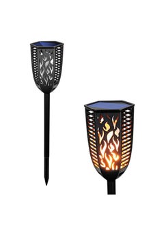 NIBEMINENT Solar Flickering Outdoor Lawn Lamp Black 32.2 x 11 11.2cm  - Image 2