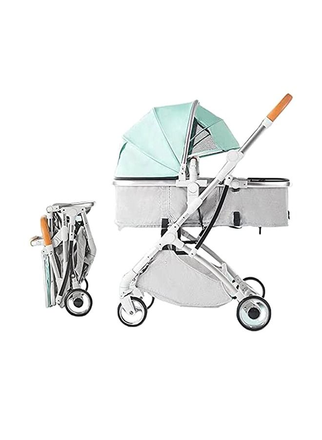 ليموس عربة أطفال محمولة للسفر عربة أطفال حديثي الولادة بتصميم خاص (أخضر) - Image 1