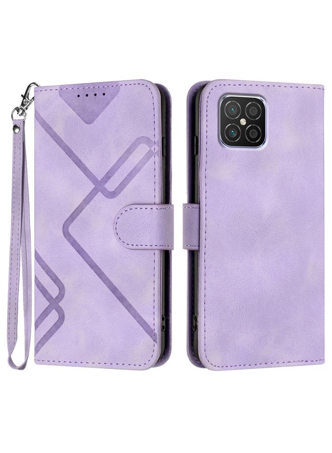 S-TOP Case For Huawei nova 8 SE Line Pattern Skin Feel Leather Phone Case - Image 1