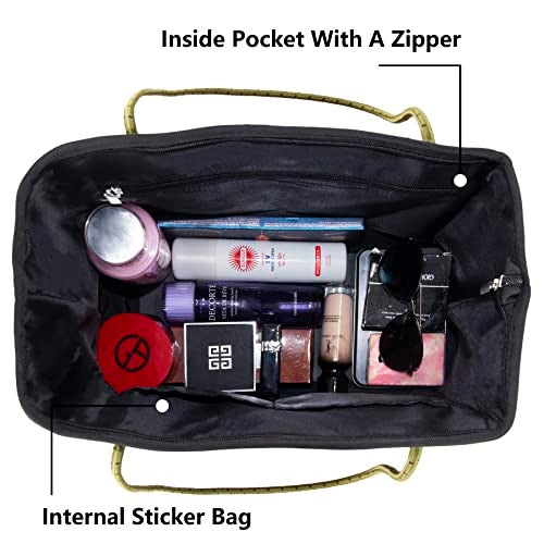 QOGiR Neoprene Multipurpose Beach Bag Tote with Inner Zipper Pocket（Green Camo） … - Image 4