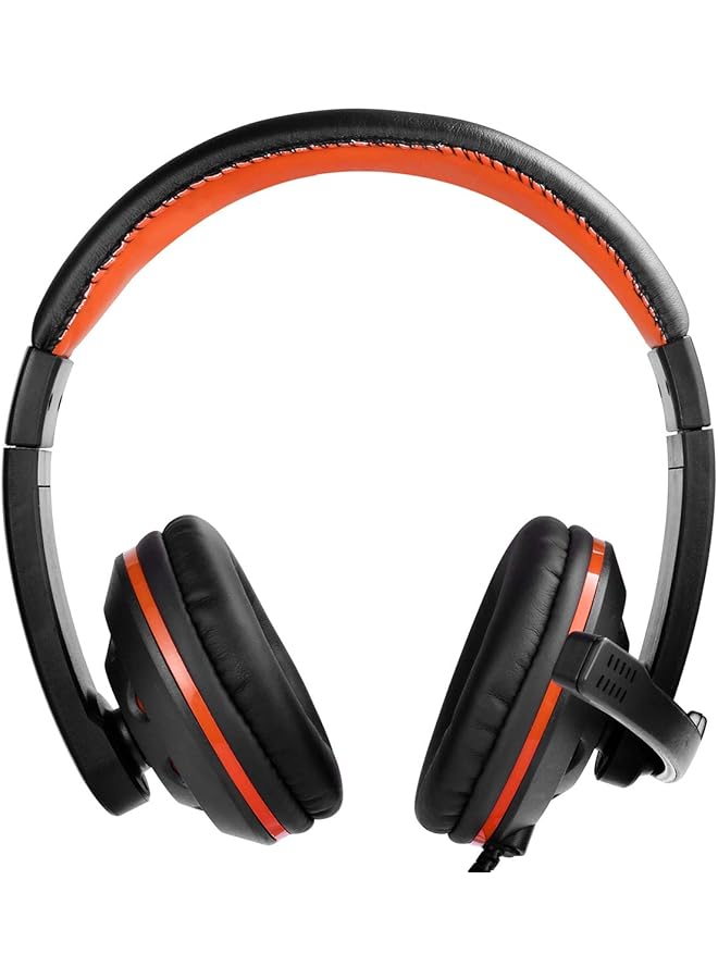 Edatalife Headphone For Chatting And Gaming Compatible With Sony Playstation 4 Laptop Xbox And Pc (Orange) Dl 1700U Medium Wired - Image 1