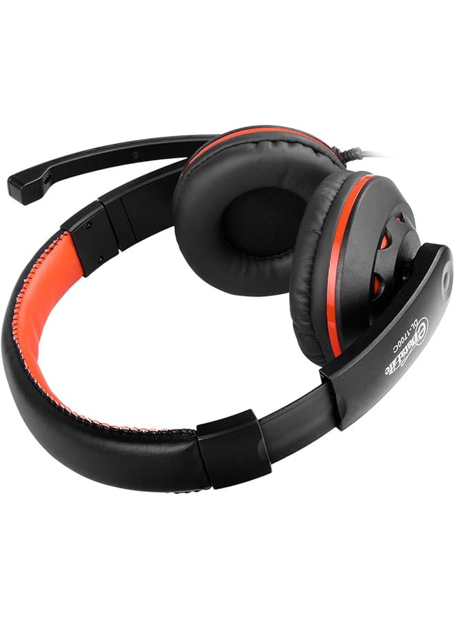 Edatalife Headphone For Chatting And Gaming Compatible With Sony Playstation 4 Laptop Xbox And Pc (Orange) Dl 1700U Medium Wired - Image 4