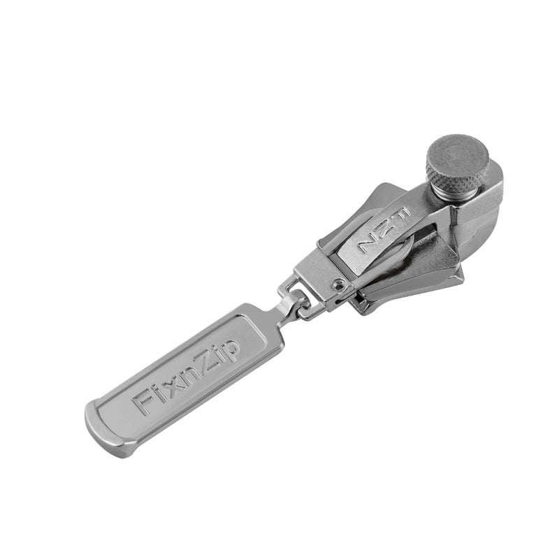 FixnZip FixnZip Large Nickel  See Size Guide  Universal Zipper Repair Kit for Wetsuits Luggage Bags  Backpack Zipper Replacement Repair Kit  Instant Zipper Fix 