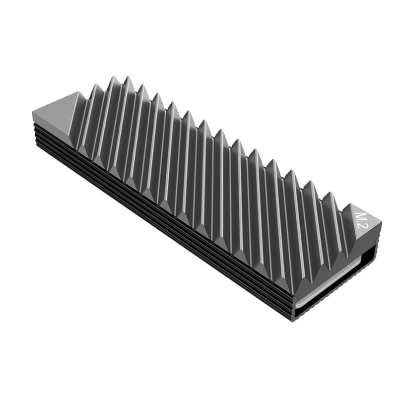 Aluminum SSD Heatsink Grey Cooler Heat Pad Efficient Heat Dissipation for Desktop Laptop - Image 2