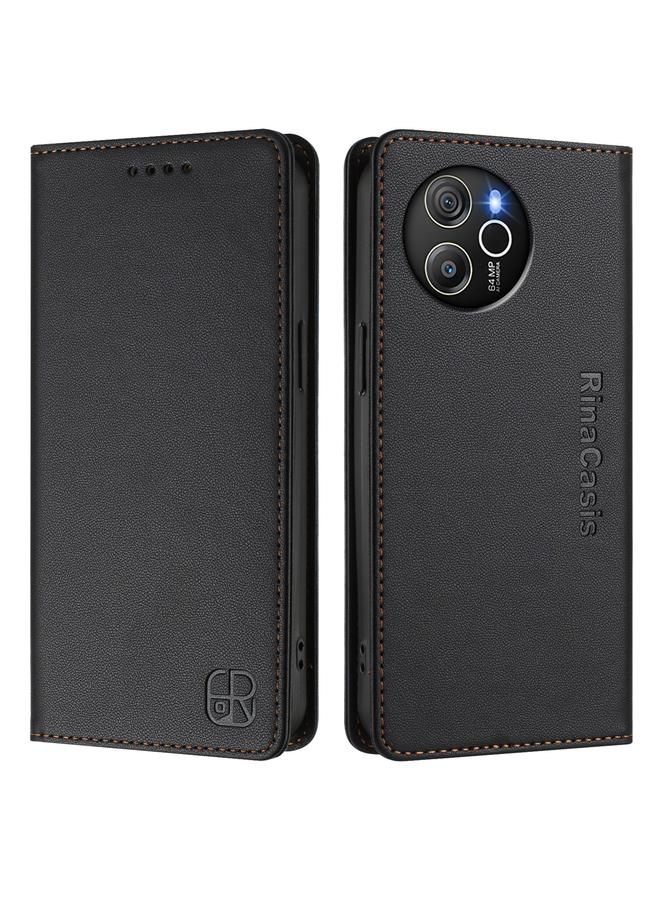 S-TOP Case For Blackview Shark 8 / Oscal Tiger 12 RC01 Dual-Folded Magnetic Suction RFID Leather Phone Case - Image 2