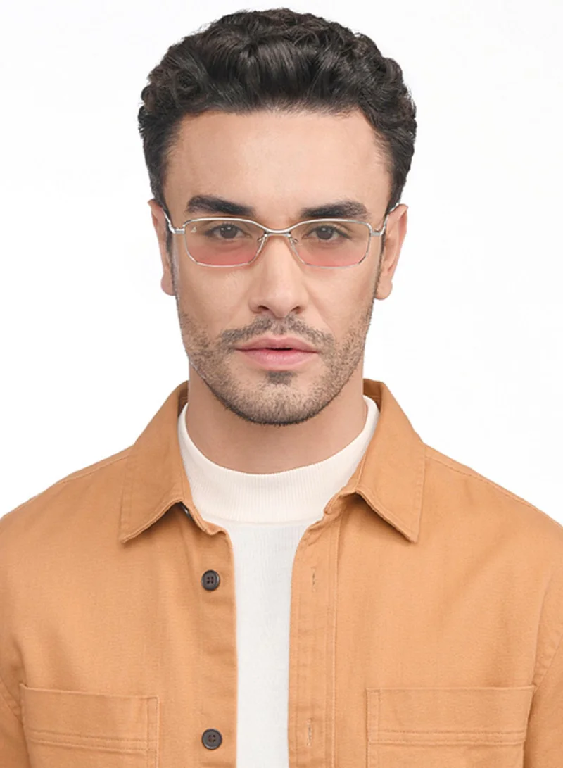 VINCENT CHASE Vincent Chase By Lenskart | Silver Dual Tone Full Rim Rectangular | Maverick | Branded Latest and Stylish Sunglasses | Polarized and 100% UV Protected | Men & Women | Medium | VC S15757