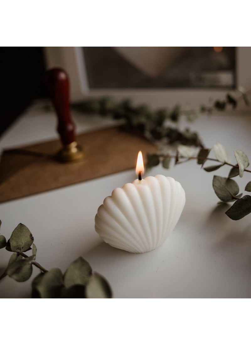 Polaris Fox POLARIS FOX Shell Shape Candle White in Color 300GRAM Floral Fragrance  - Image 1