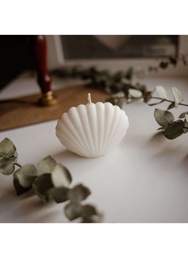 Polaris Fox POLARIS FOX Shell Shape Candle White in Color 300GRAM Floral Fragrance  - Image 2