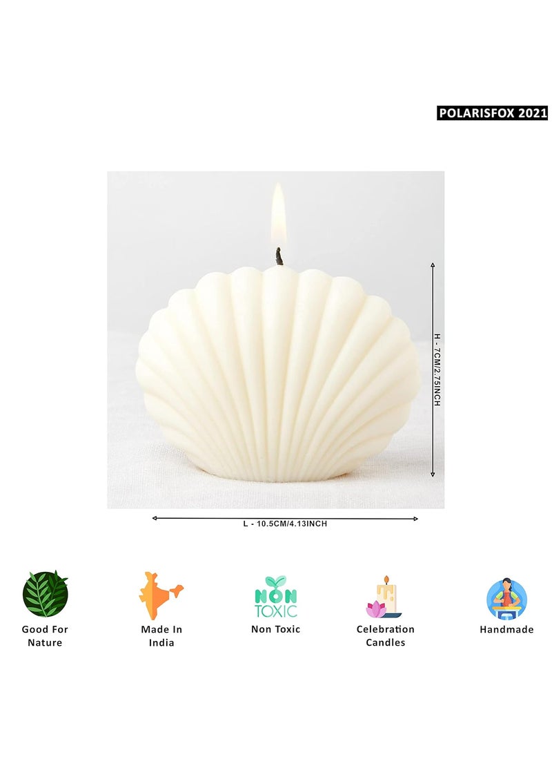 Polaris Fox POLARIS FOX Shell Shape Candle White in Color 300GRAM Floral Fragrance  - Image 5