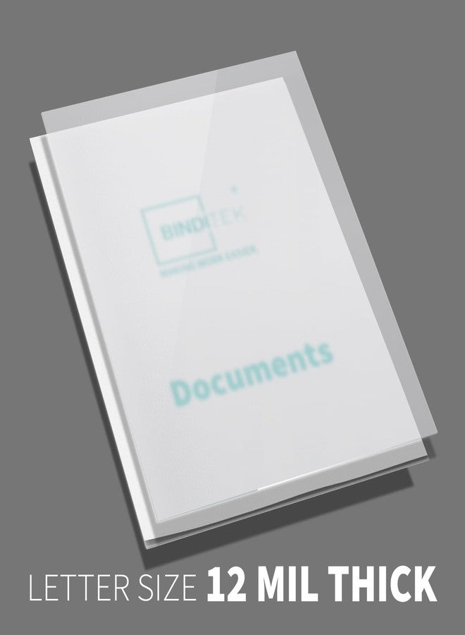 Binditek 50 Pack 12 Mil Frosted Polycover, Semi-Transparent Binding Presentation Covers, 8-1/2 x 11 Inches, Lightly Textured Sand Finish, Square Corners, Un-Punched Binding Front and Back Covers - Image 2