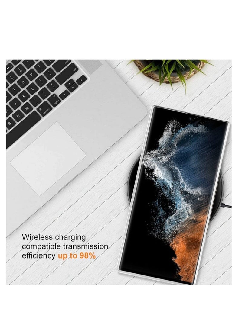 Raxoom Magnetic Clear Case for Galaxy S22 Ultra Case,Compatible with MagSafe, Love Heart Design Electroplated Case Soft TPU Shockproof Full Camera Lens Protective Case for Samsung Galaxy S22 Ultra - Image 5