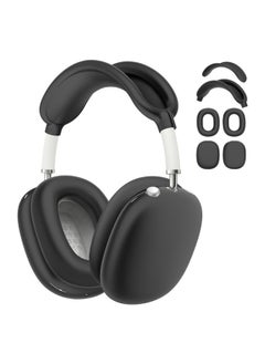 2024 Airpods Max Headset Protective Cover Ear Cap Head Beam Shell Silicone Protective Cover-Color:Black Four-piece Set-Model:Airpods Max