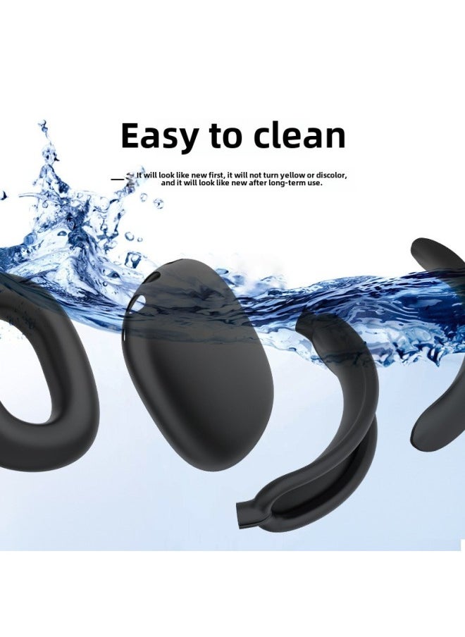 Generic - 2024 Airpods Max Headset Protective Cover Ear Cap Head Beam Shell Silicone Protective Cover-Color:Black Four-piece Set-Model:Airpods Max - Image 1
