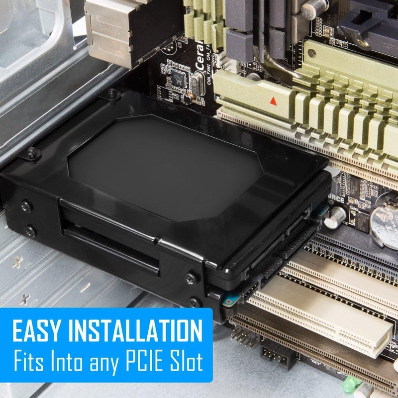 KingWin PCI SSD Mounting Kit - 2 x 2.5 Inch SSD to PCI Internal Hard Drive Converter, Easy Installation - Image 2